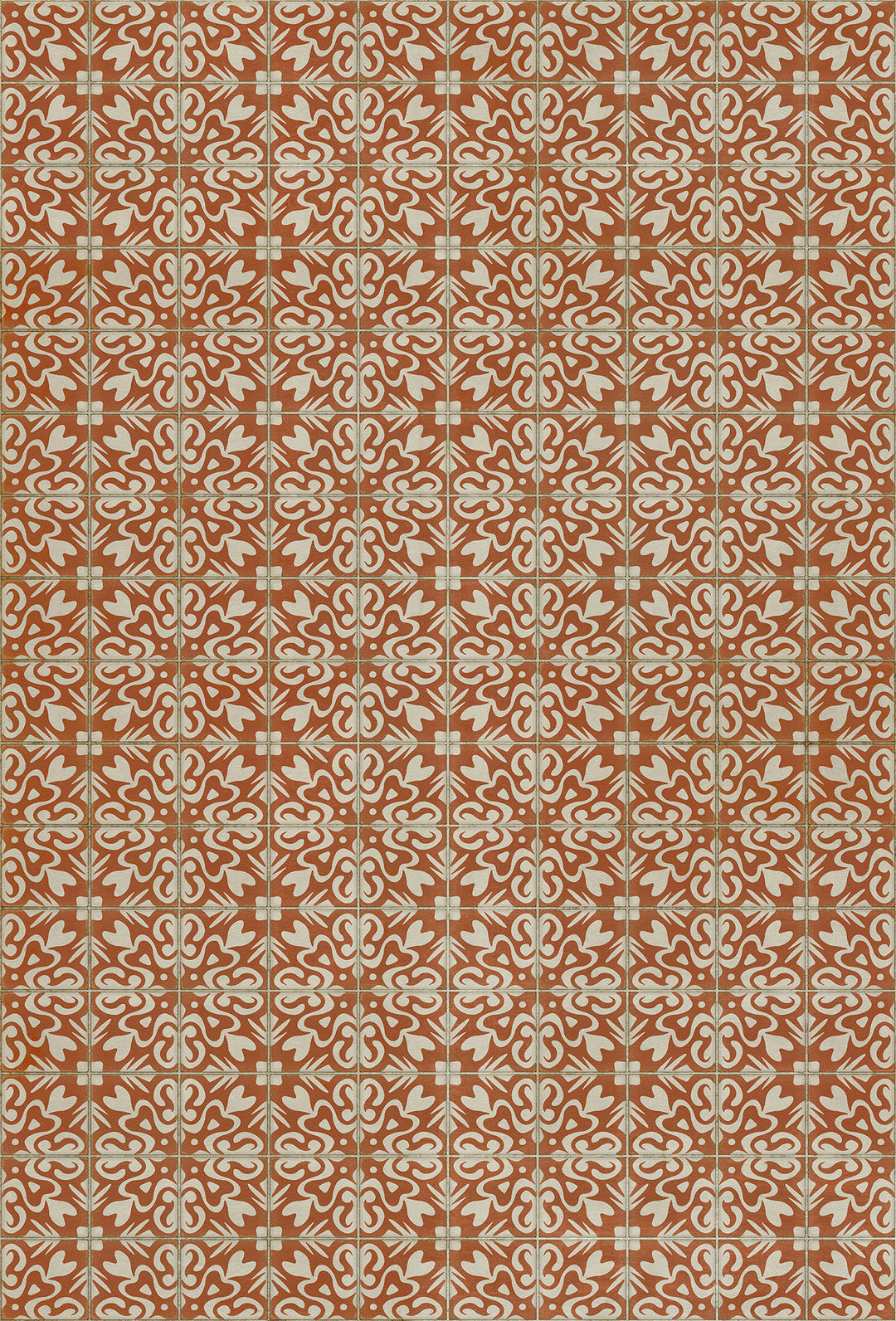 Vintage Vinyl Floorcloth Rug (Pattern 56 Lady Susan)