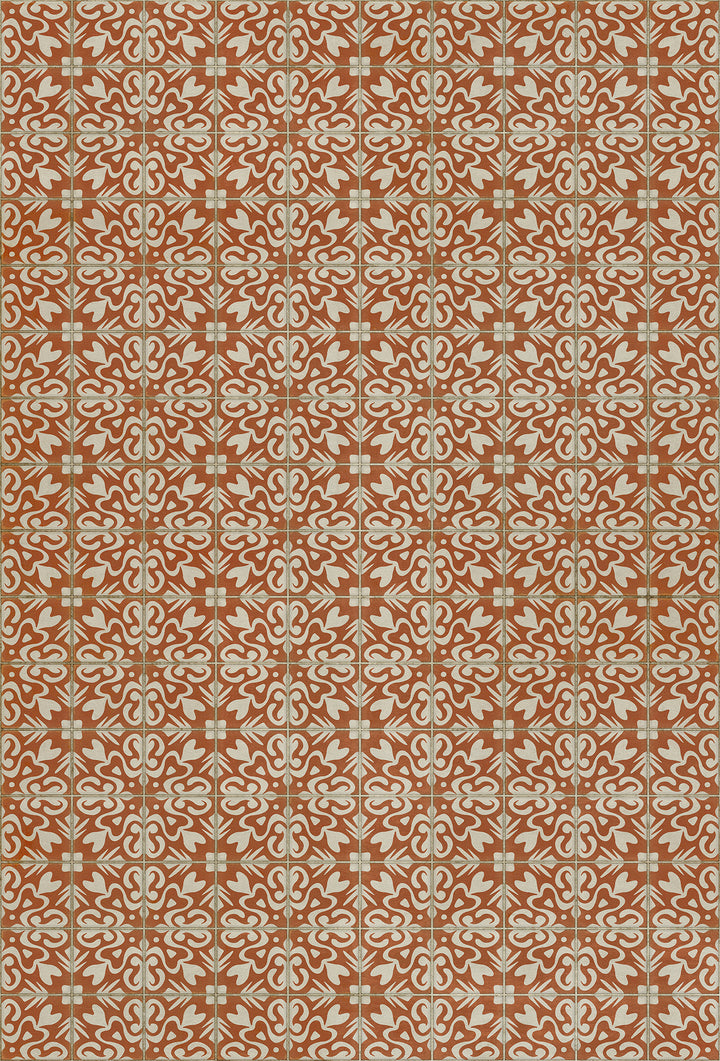 Vintage Vinyl Floorcloth Rug (Pattern 56 Lady Susan)