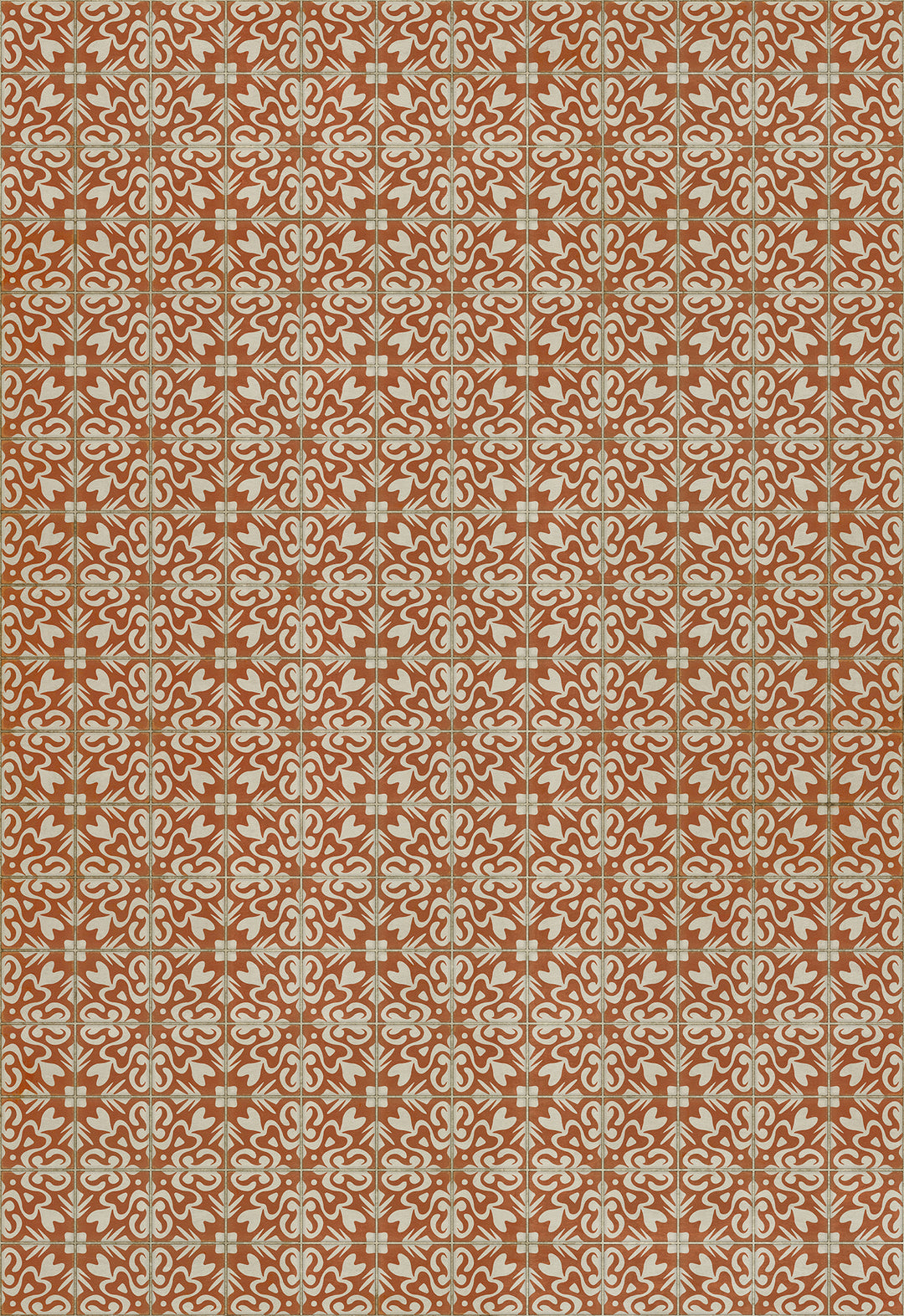 Vintage Vinyl Floorcloth Rug (Pattern 56 Lady Susan)
