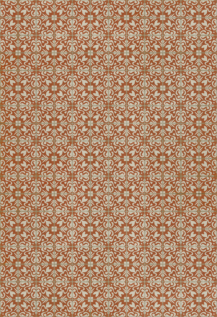 Vintage Vinyl Floorcloth Rug (Pattern 56 Lady Susan)