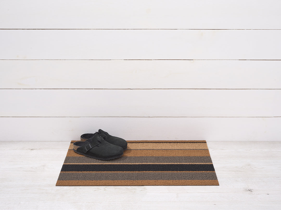 Chilewich Bolt Stripe Shag Floor Mats (Honey)