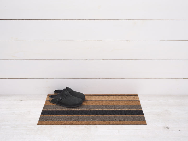 Chilewich Bolt Stripe Shag Floor Mats (Honey)