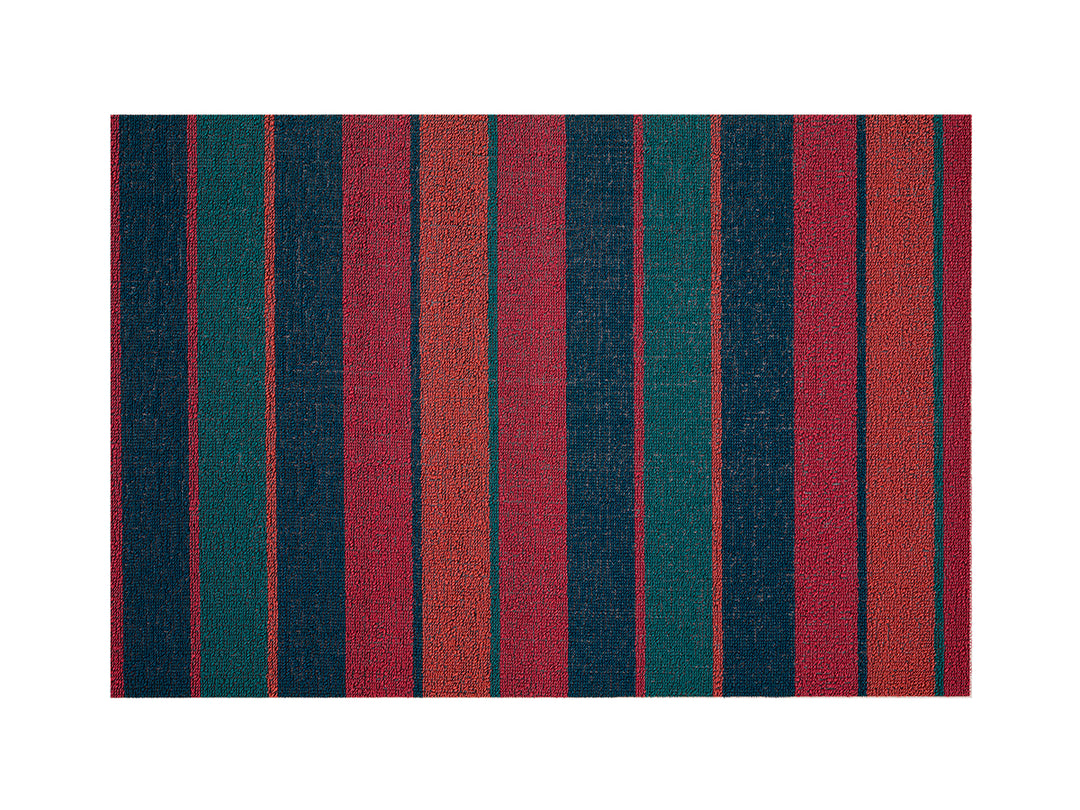 Chilewich Bolt Stripe Shag Floor Mats (Raspberry)