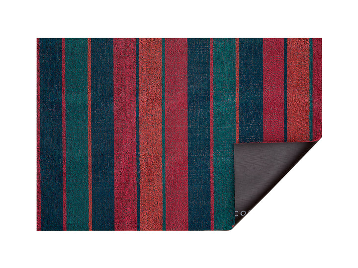 Chilewich Bolt Stripe Shag Floor Mats (Raspberry)
