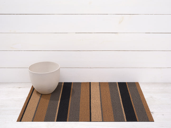Chilewich Bolt Stripe Shag Floor Mats (Honey)