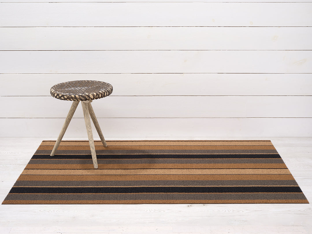 Chilewich Bolt Stripe Shag Floor Mats (Honey)
