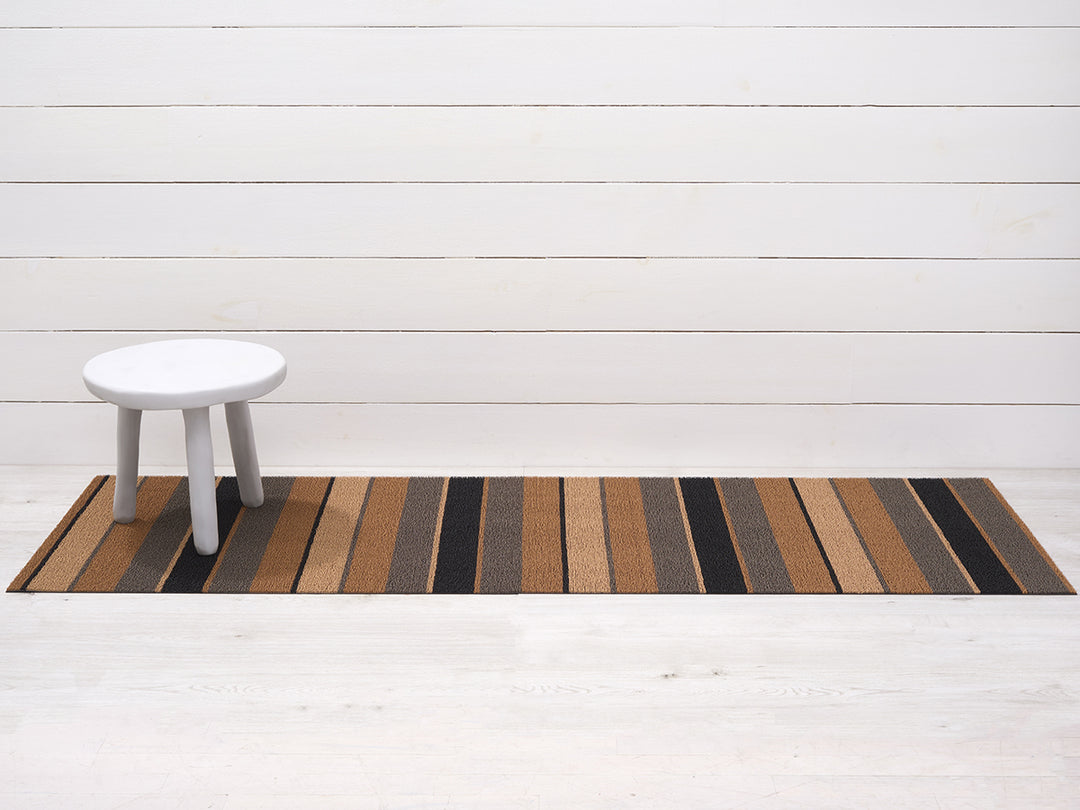 Chilewich Bolt Stripe Shag Floor Mats (Honey)