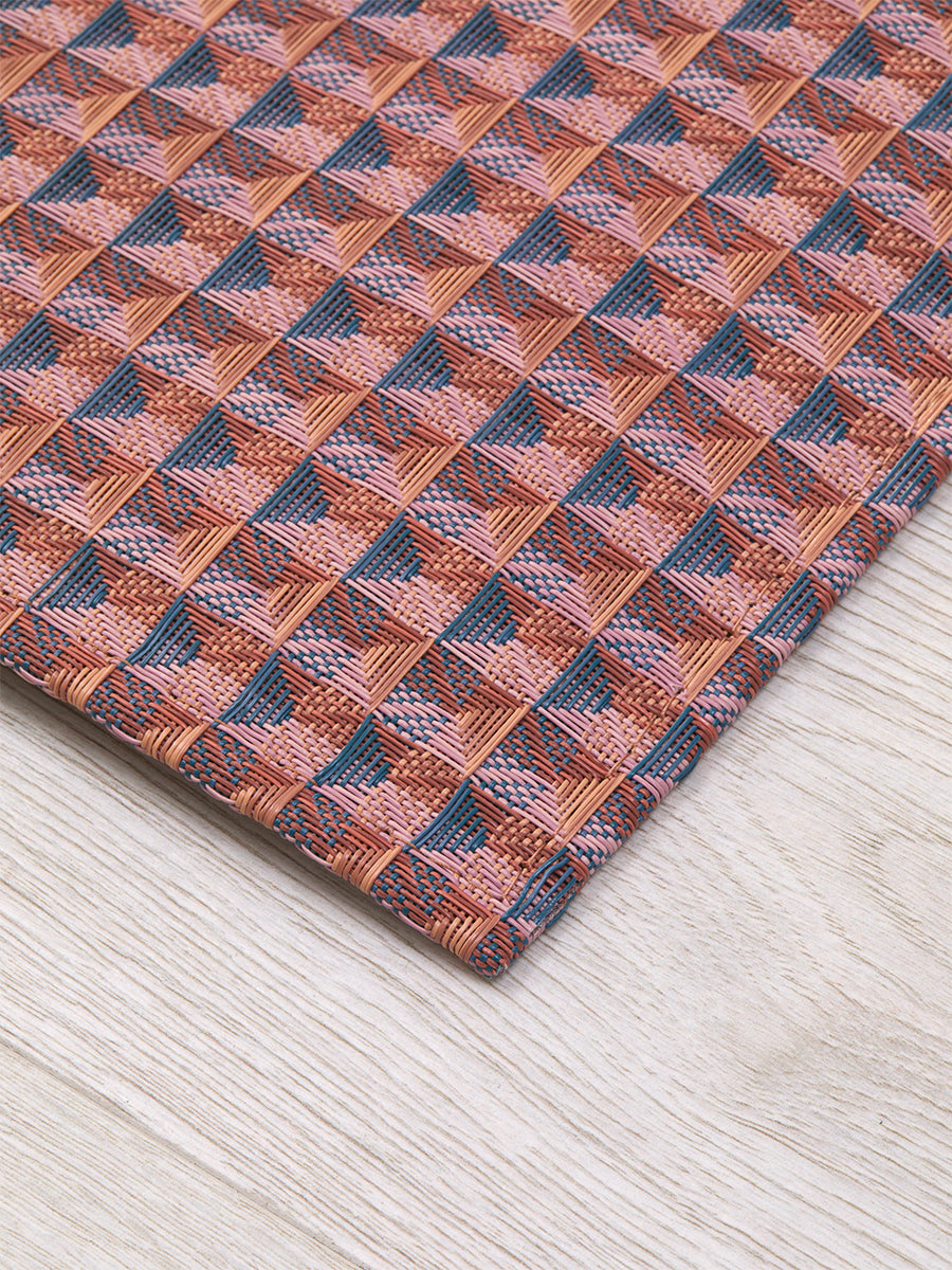 Chilewich Crane Woven Floormat Rug (Raspberry)