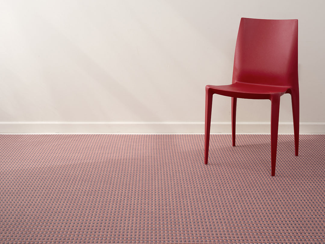 Chilewich Crane Woven Floormat Rug (Raspberry)