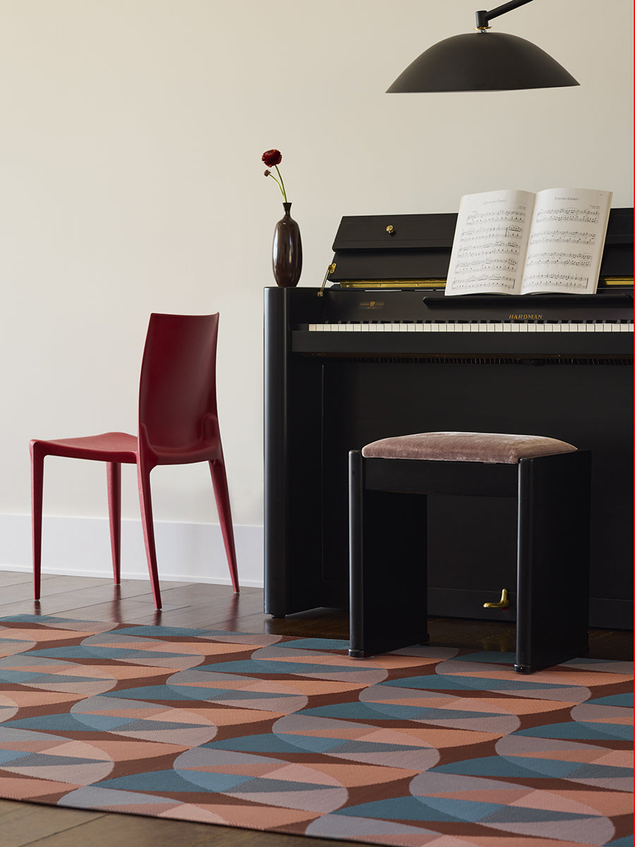 Chilewich Canopy Woven Floormat Rug (Raspberry)