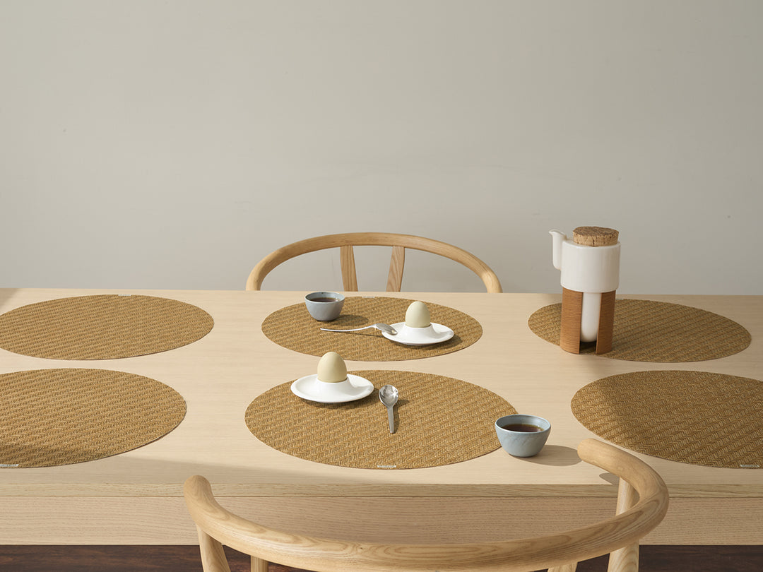 Chilewich Foxtail Round Place Mats Set/4 (Honey)