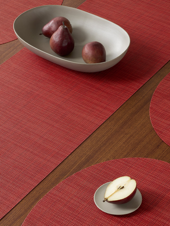 Chilewich Mini Basketweave Oval Place Mats Set/4 (Scarlet)