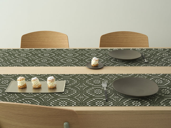 Chilewich Overshot Table Runner (Thyme)