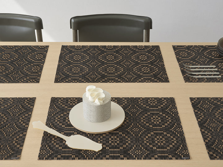 Chilewich Overshot Rectangle Place Mats Set/4 (Tiger Eye)