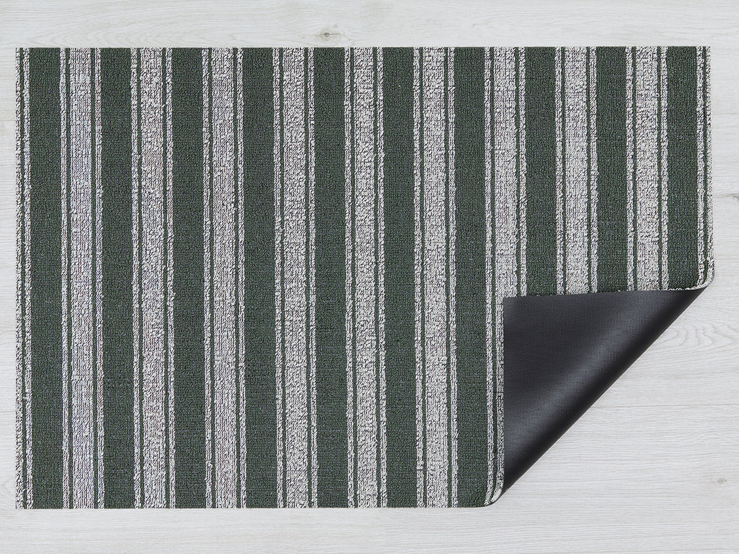 Martha Stewart x Chilewich Boardwalk Stripe Shag Floor Mats (Fern)