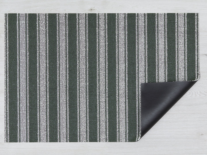 Martha Stewart x Chilewich Boardwalk Stripe Shag Floor Mats (Fern)