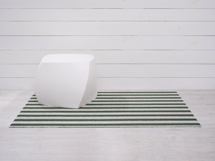 Martha Stewart x Chilewich Boardwalk Stripe Shag Floor Mats (Fern)