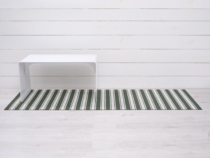 Martha Stewart x Chilewich Boardwalk Stripe Shag Floor Mats (Fern)