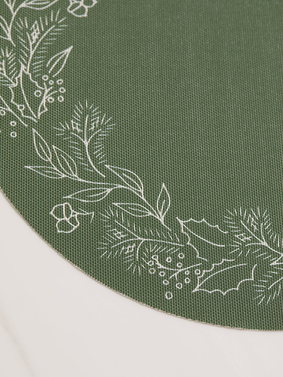 Martha Stewart x Chilewich Wreath Round Place Mats Set/4 (Elm)