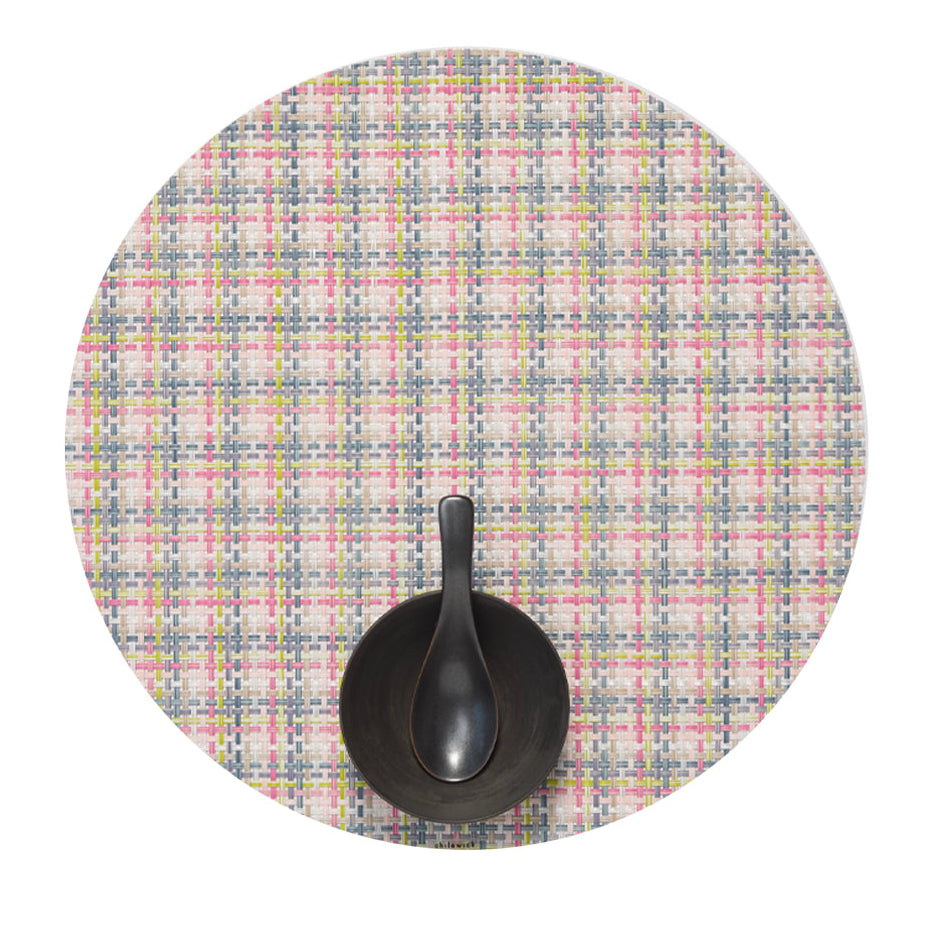 Chilewich Basketweave Round Place Mats Set/4 (Begonia)