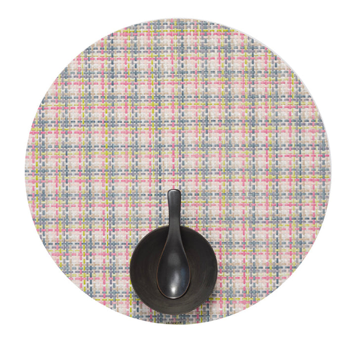 Chilewich Basketweave Round Place Mats Set/4 (Begonia)