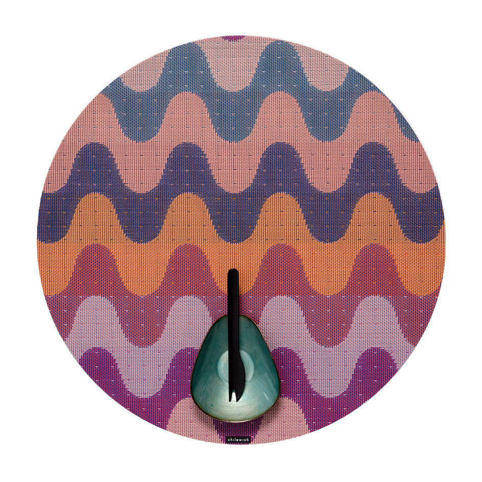 Chilewich Wiggle Round Place Mats Set/4 (Heatwave)