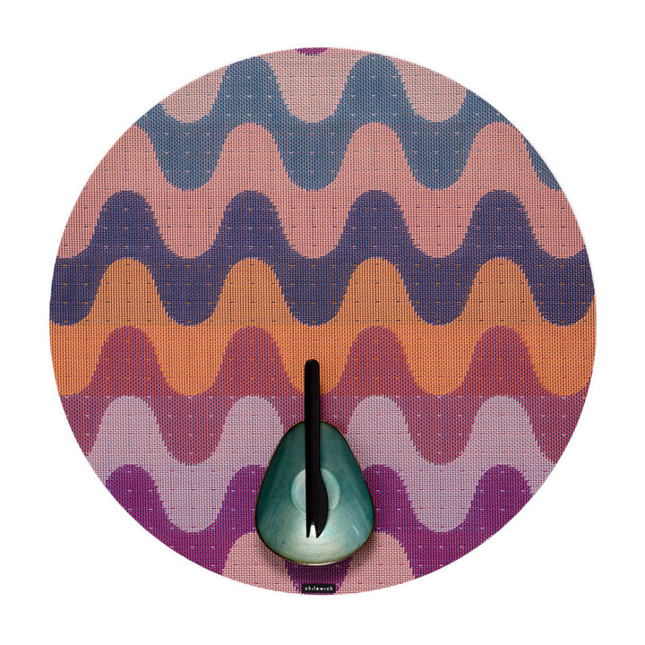 Chilewich Wiggle Round Place Mats Set/4 (Heatwave)