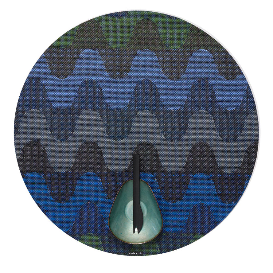 Chilewich Wiggle Round Place Mats Set/4 (Deep Sea)