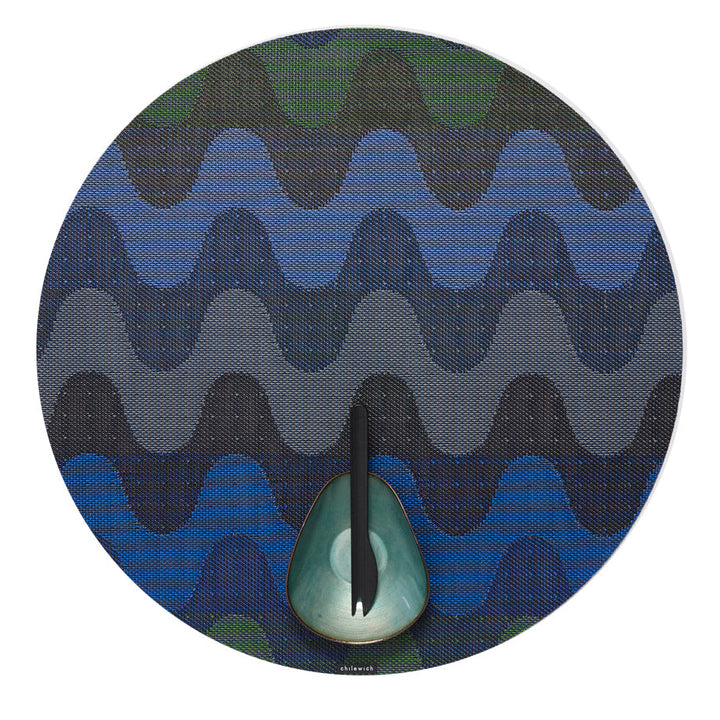 Chilewich Wiggle Round Place Mats Set/4 (Deep Sea)