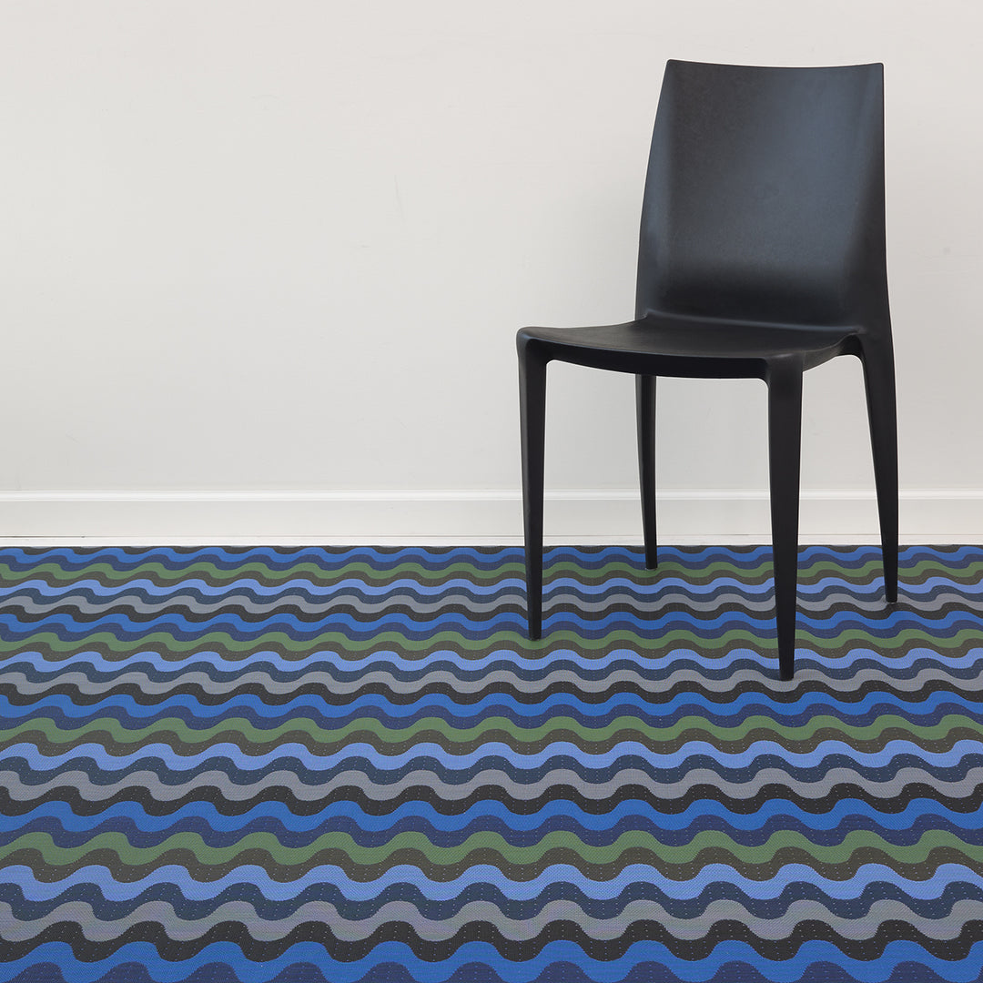 Chilewich Wiggle Woven Floormat Rug (Deep Sea)