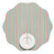 Meri Meri x Chilewich Festive Stripe Scallop Placemats Set/4 (Mint)