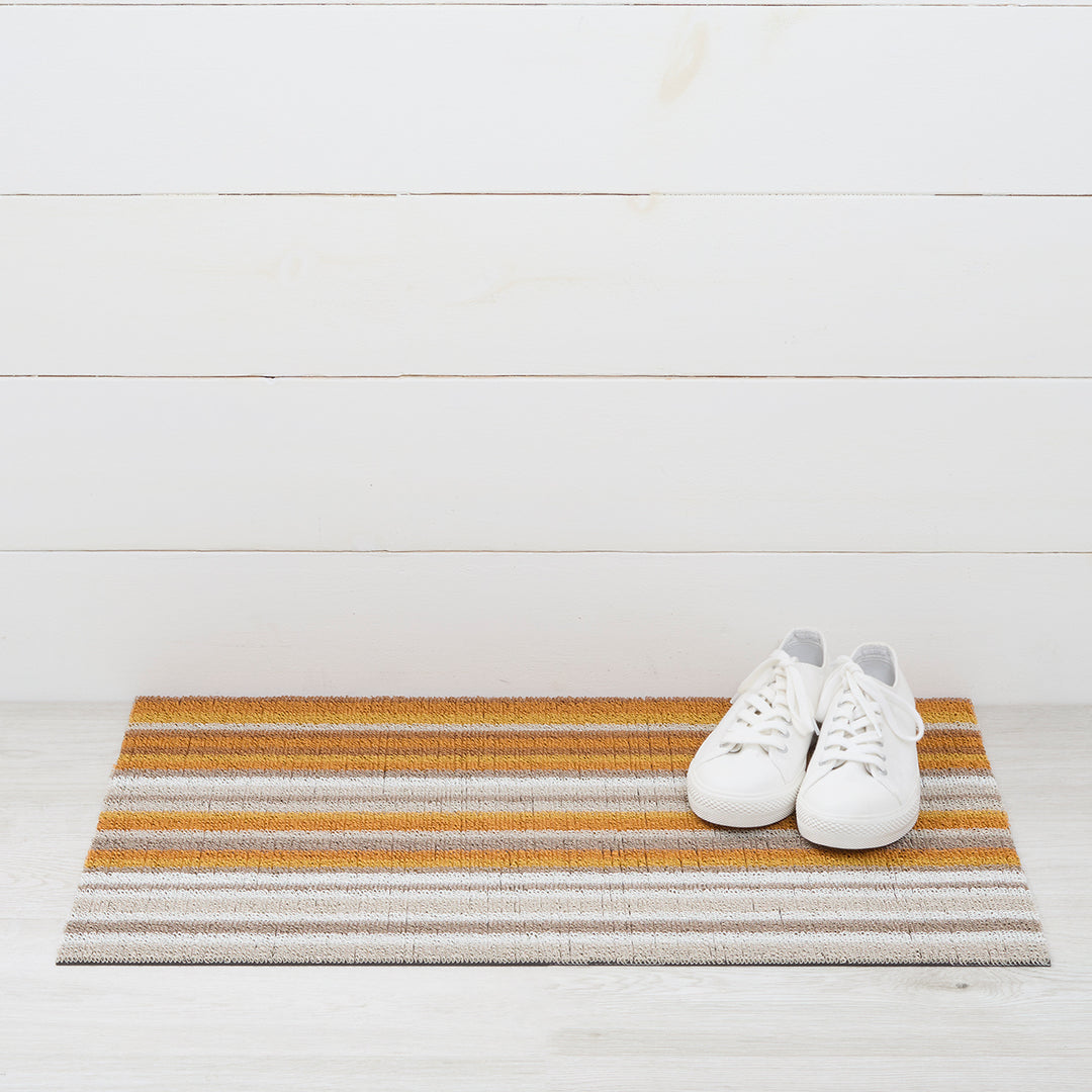 Chilewich Horizon Stripe Shag Floor Mats (Desert)