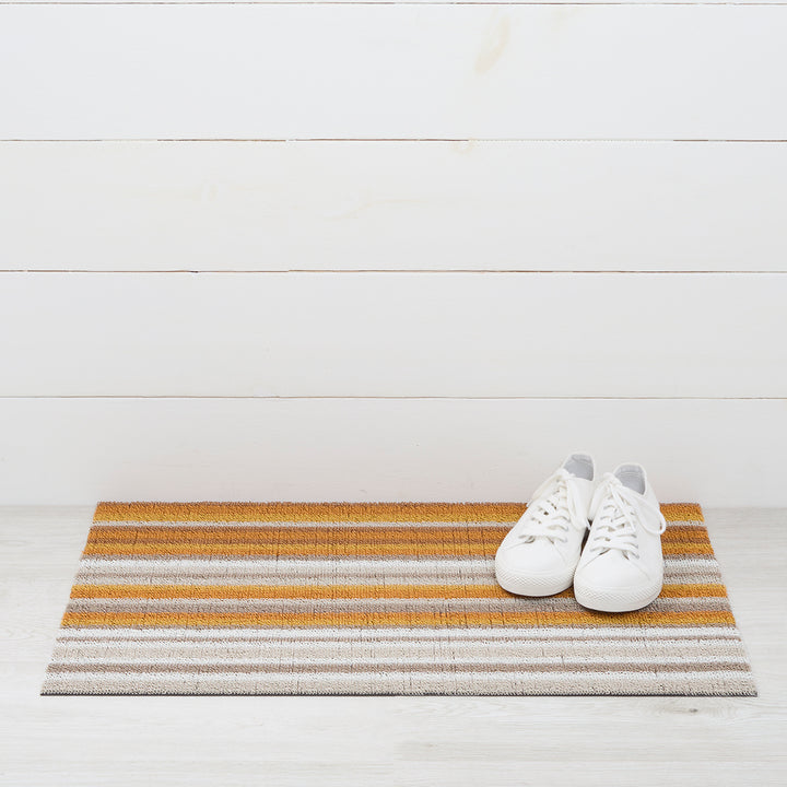 Chilewich Horizon Stripe Shag Floor Mats (Desert)