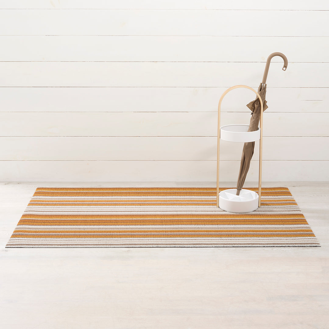 Chilewich Horizon Stripe Shag Floor Mats (Desert)