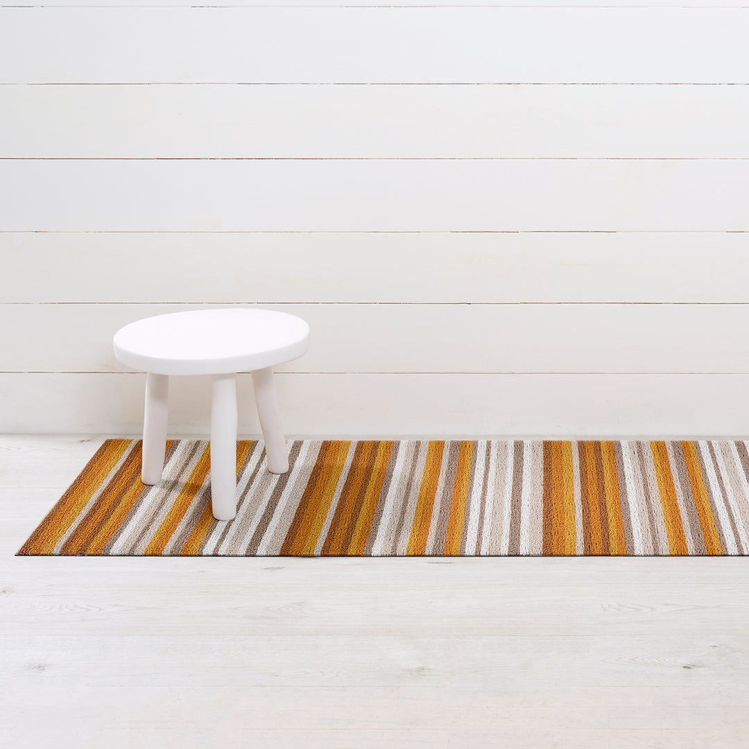 Chilewich Horizon Stripe Shag Floor Mats (Desert)