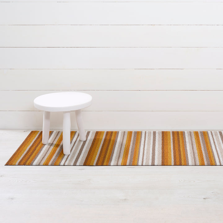 Chilewich Horizon Stripe Shag Floor Mats (Desert)