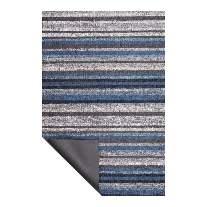 Chilewich Horizon Stripe Shag Floor Mats (Deep Sea)