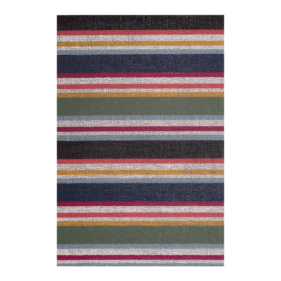 Chilewich Shuffle Stripe Shag Floor Mats (Petunia)