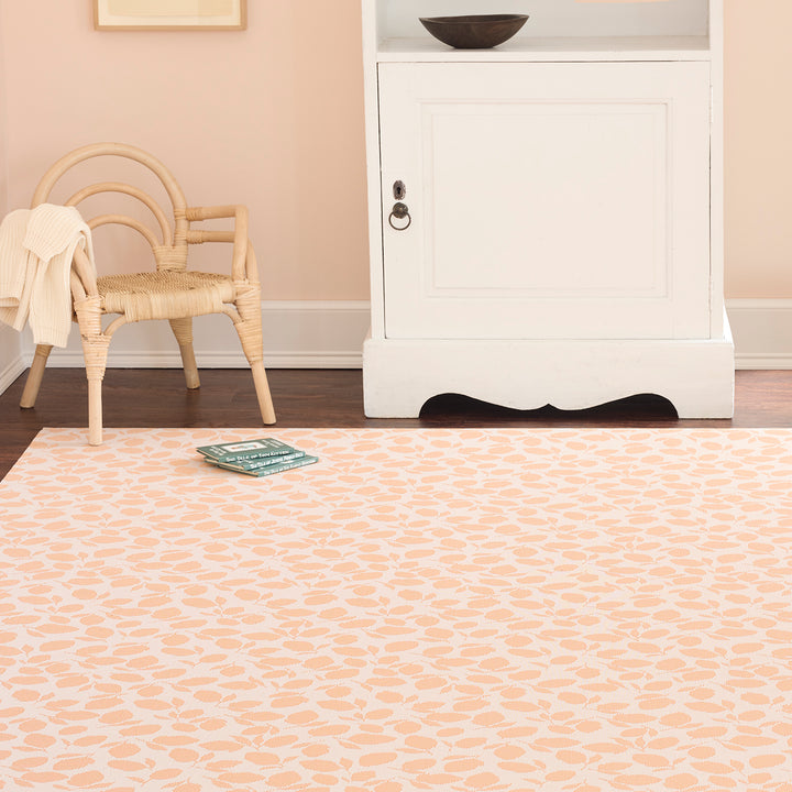Martha Stewart x Chilewich Lemon Leaves Woven Floormat Rug (Marigold)