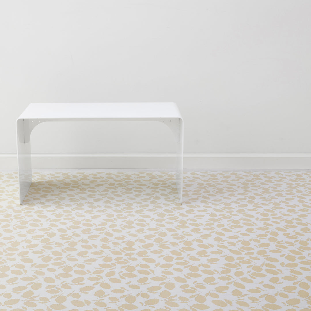 Martha Stewart x Chilewich Lemon Leaves Woven Floormat Rug (Goldenrod)