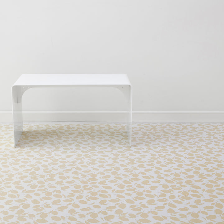 Martha Stewart x Chilewich Lemon Leaves Woven Floormat Rug (Goldenrod)
