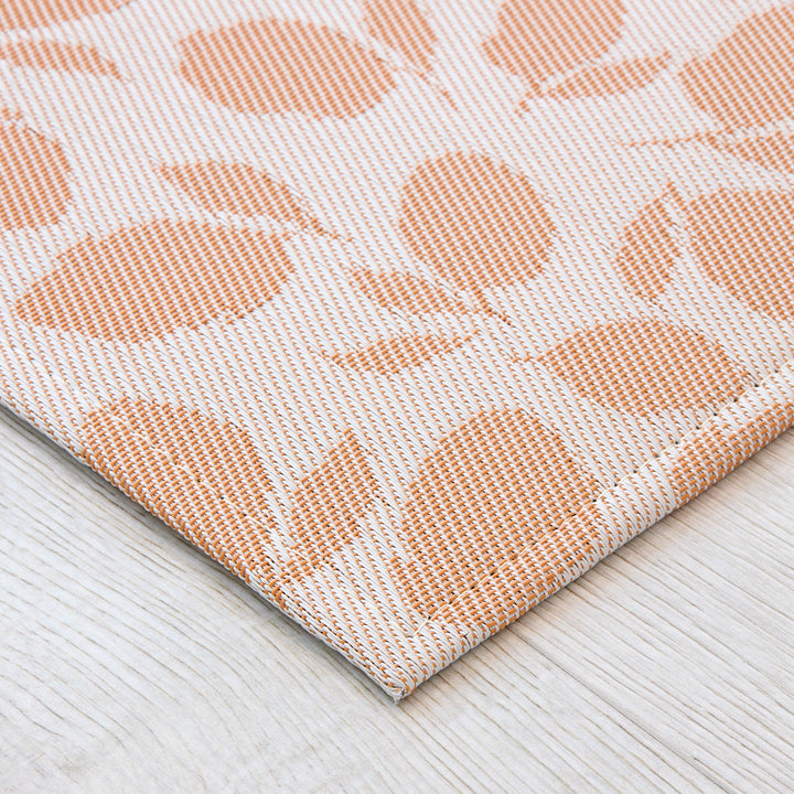 Martha Stewart x Chilewich Lemon Leaves Woven Floormat Rug (Marigold)