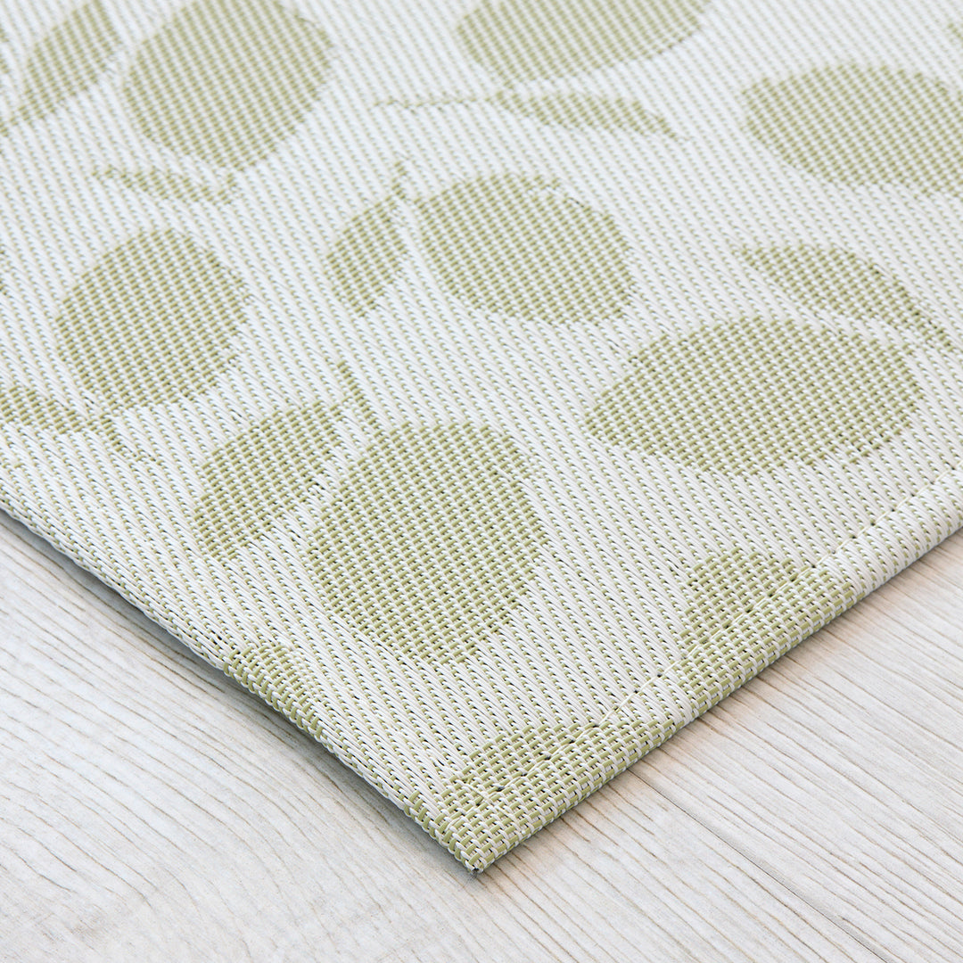 Martha Stewart x Chilewich Lemon Leaves Woven Floormat Rug (Sprout)