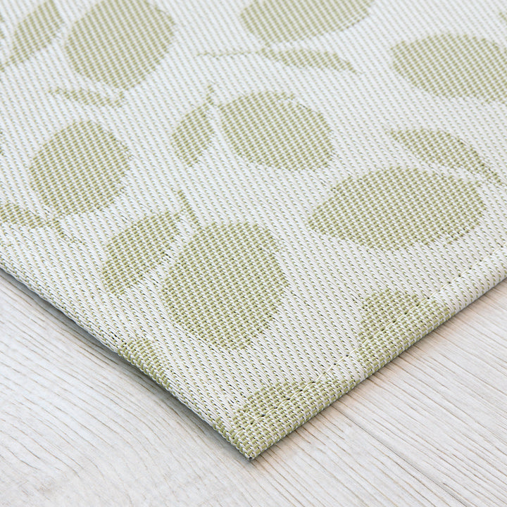 Martha Stewart x Chilewich Lemon Leaves Woven Floormat Rug (Sprout)