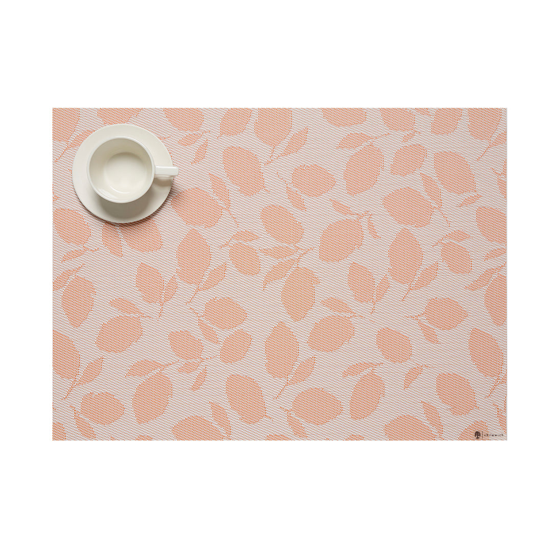 Martha Stewart x Chilewich Lemon Leaves Rectangular Placemats Set/4 (Marigold)