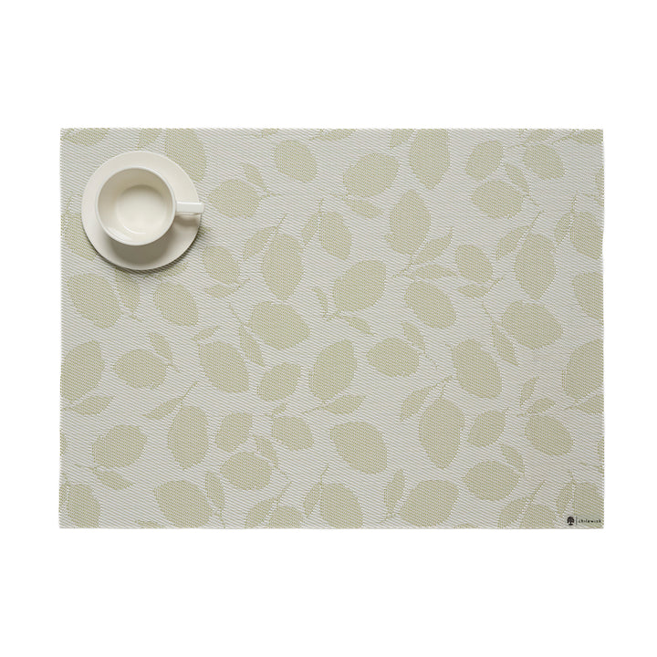 Martha Stewart x Chilewich Lemon Leaves Rectangular Placemats Set/4 (Sprout)