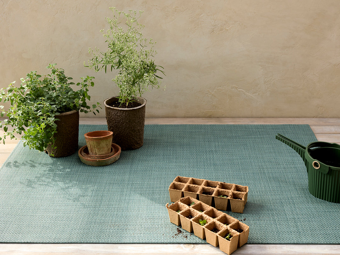 Chilewich Basketweave Woven Floor Mats (Celadon)