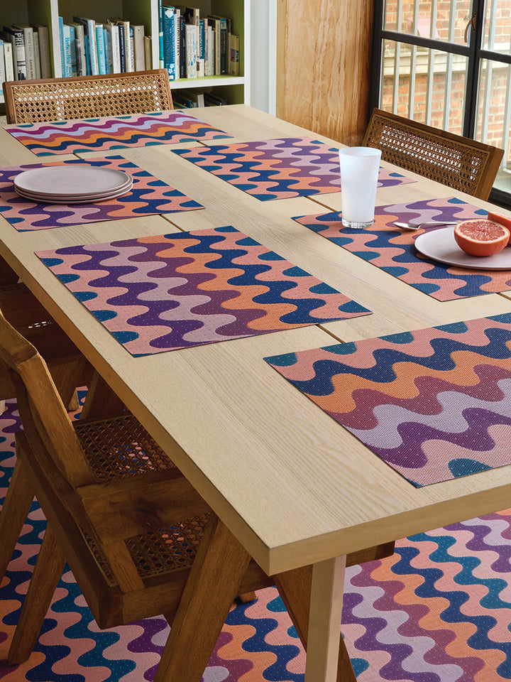 Chilewich Wiggle Rectangle Place Mats Set/4 (Heatwave)
