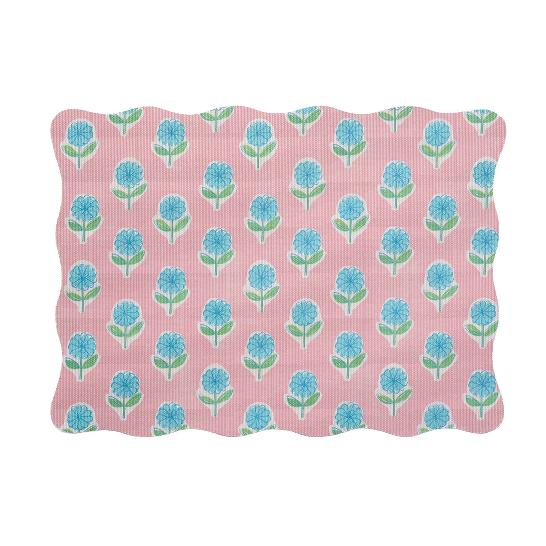 Meri Meri x Chilewich Periwinkle Rectangle Placemats Set/4 (Pink)