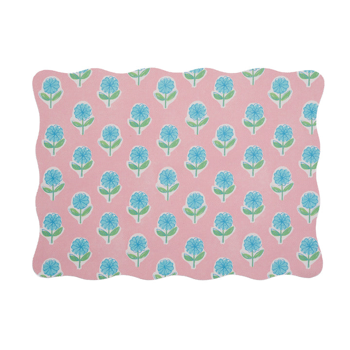 Meri Meri x Chilewich Periwinkle Rectangle Placemats Set/4 (Pink)
